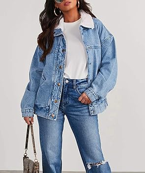 ★正規品★ 【 JEANS】 Sherpa Short Down Jacket SOMTHRON Women's Denim Jacket Oversized Removable Sherpa